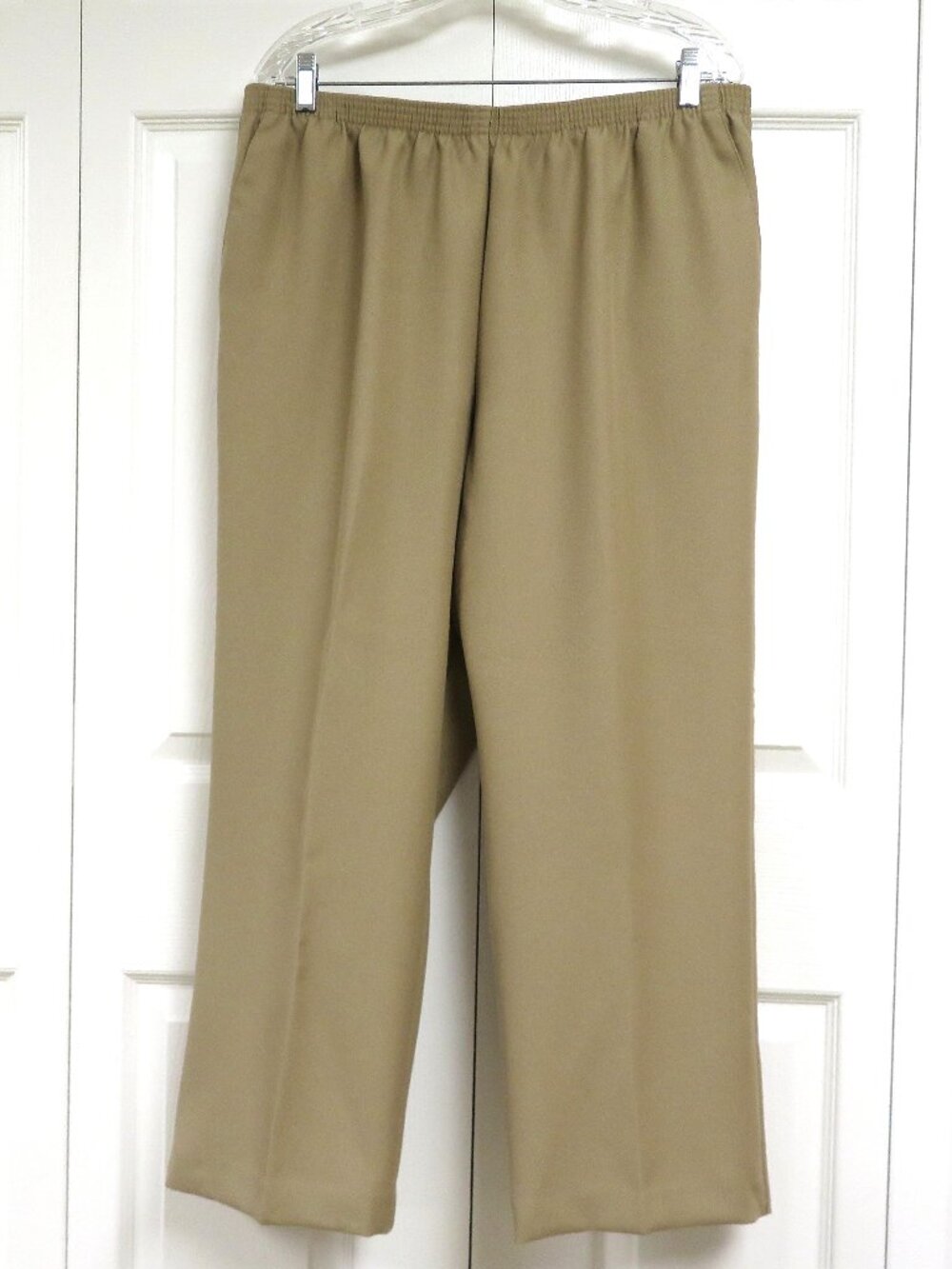 Alfred Dunner Classics 18P SHORT Tan Solid 28" Inseam